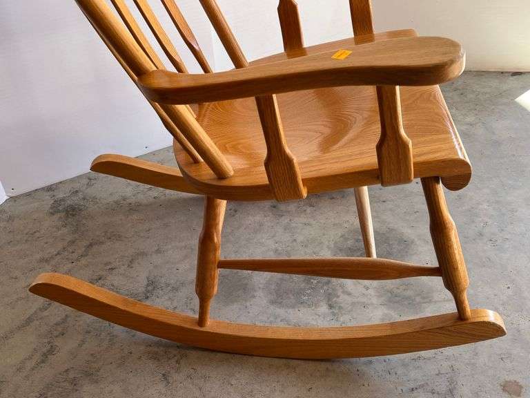 Oak Slatback Rocking Chair