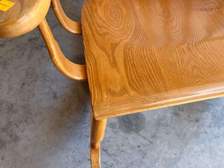 Oak Slatback Rocking Chair