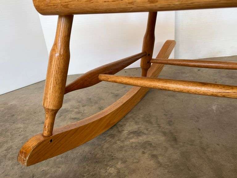 Oak Slatback Rocking Chair