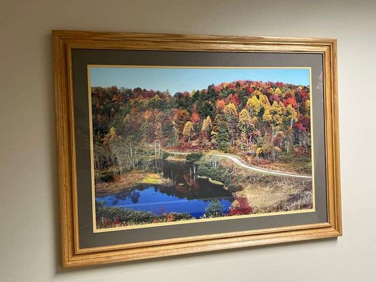 Oak Fall Lake Print by Jerry Pastine