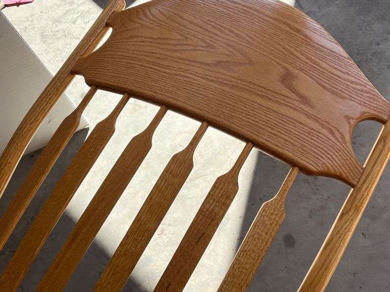 Oak Slatback Rocking Chair
