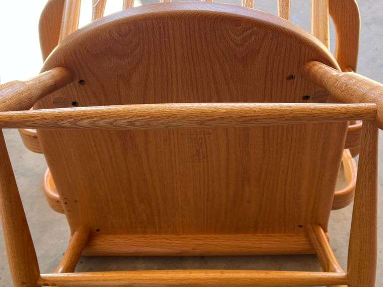 Oak Slatback Rocking Chair
