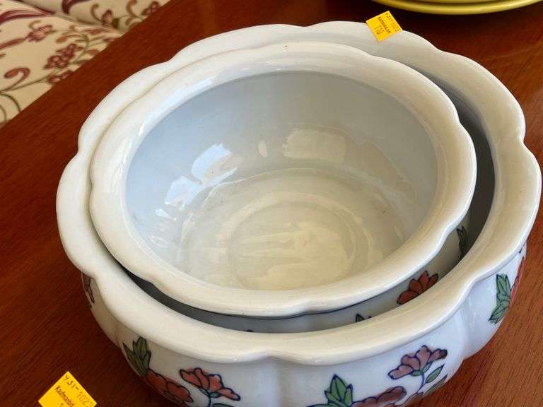 Canopy Bowls, Johan Haviland Saucers, & Made in China Bowls