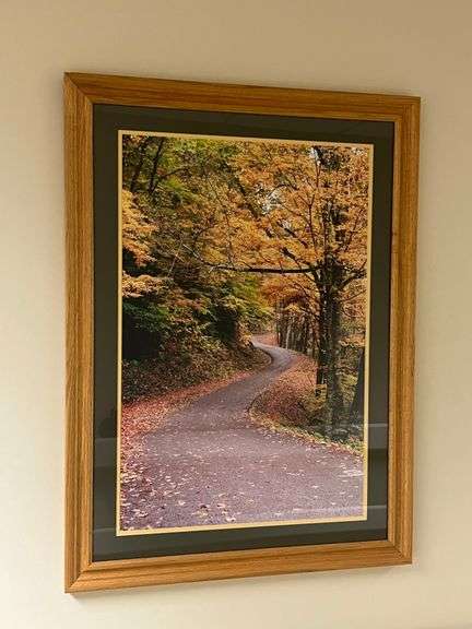 Oak Fall Backroad Print by Jerry Pastine