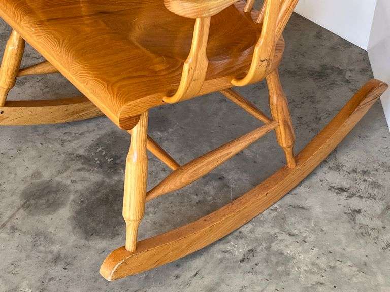 Oak Slatback Rocking Chair