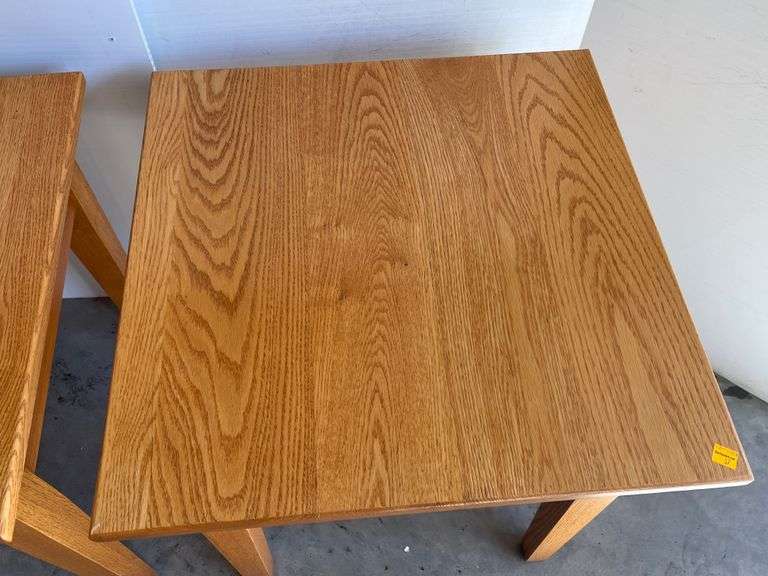 2 Oak Side Tables