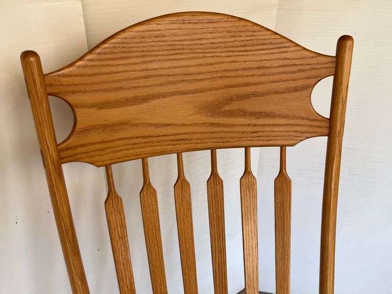 Oak Slatback Rocking Chair