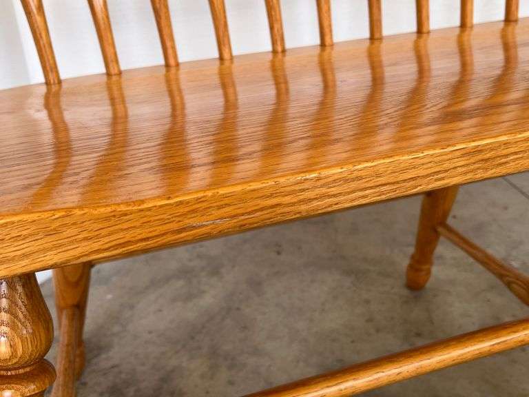 Oak Porch Bench