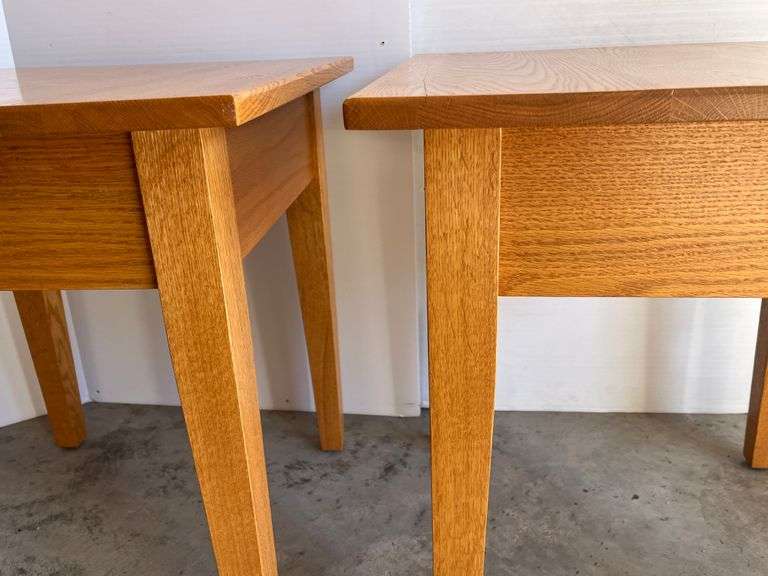 2 Oak Side Tables
