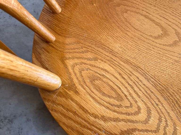 Oak Slatback Rocking Chair