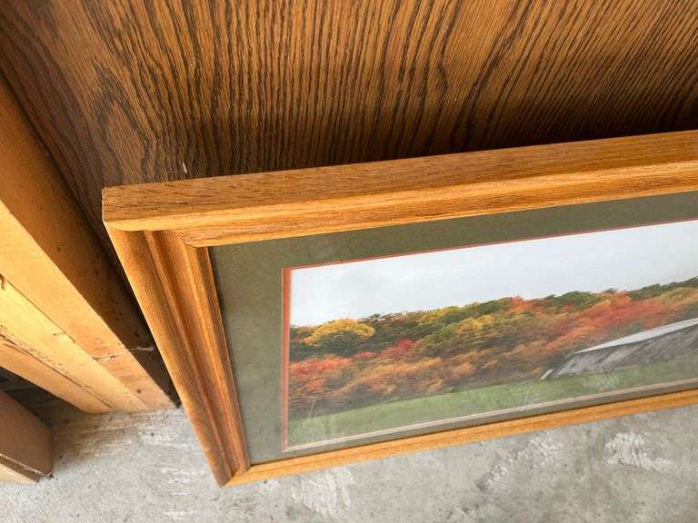 Oak Fall Barn Print by Jerry Pastine