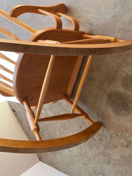 Oak Slatback Rocking Chair
