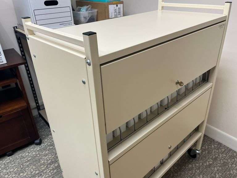 Metal Chart Cart w/ Binders