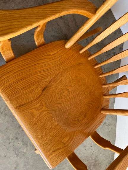 Oak Slatback Rocking Chair