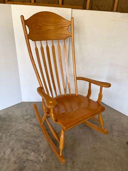 Oak Slatback Rocking Chair