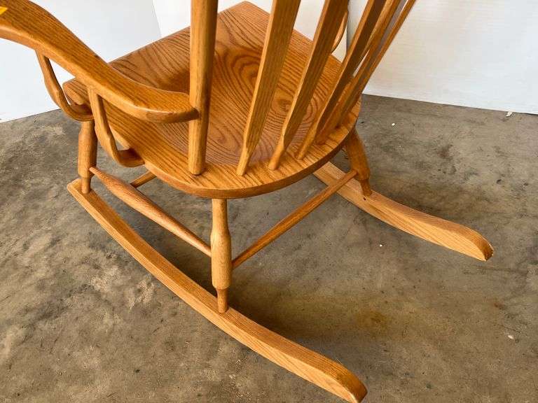 Oak Slatback Rocking Chair