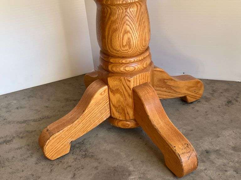 2 Oak Pedestal Side Tables