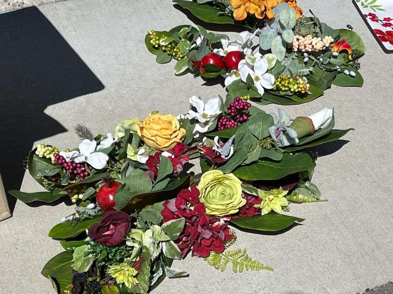 Curtian Rods, Coasters, Wash Basin, Floral Decor, Oak Recipe Book Holder, Etc.