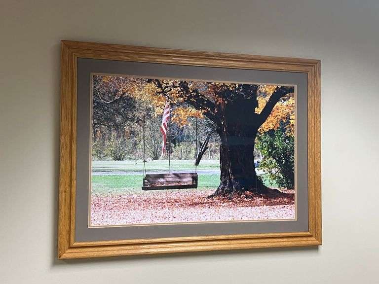 Oak Fall Swing Print by Jerry Pastine