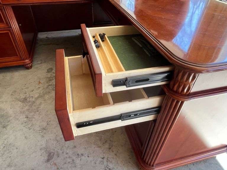 Office Corner Desk with File Cabinet
