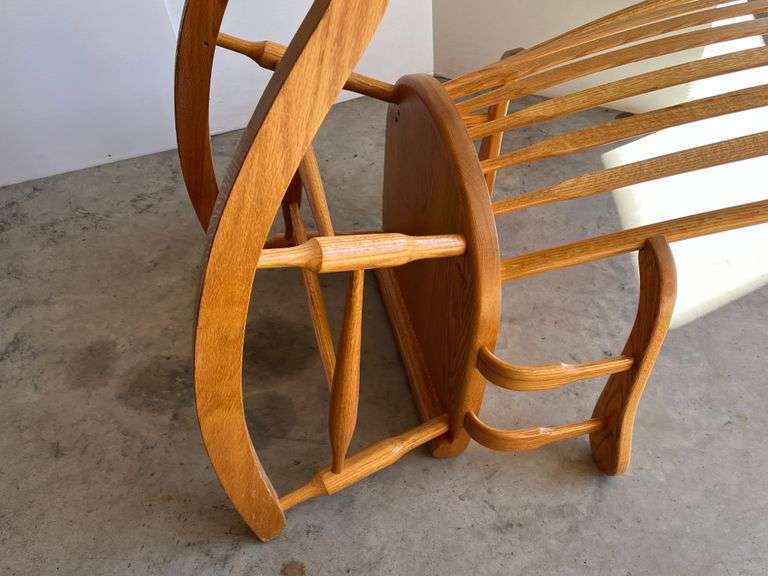 Oak Slatback Rocking Chair