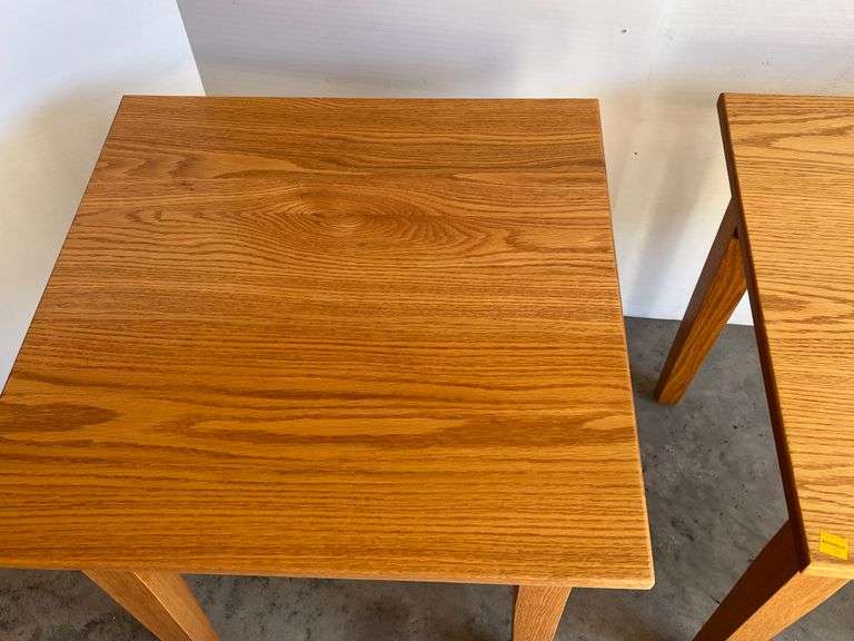 2 Oak Side Tables