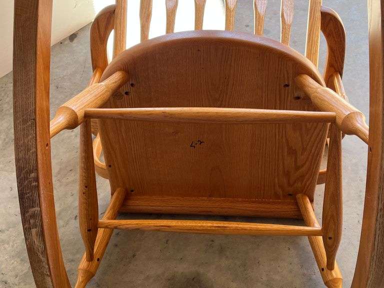 Oak Slatback Rocking Chair