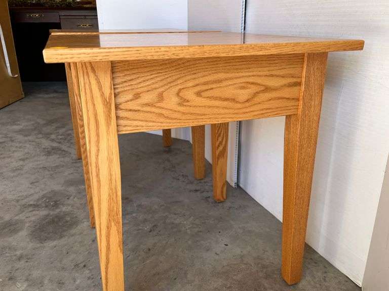 2 Oak Side Tables