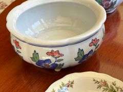 Canopy Bowls, Johan Haviland Saucers, & Made in China Bowls