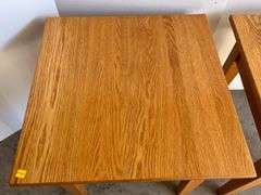 2 Oak Side Tables