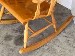 Oak Slatback Rocking Chair