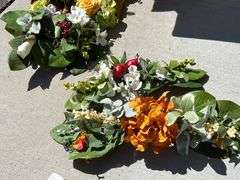 Curtian Rods, Coasters, Wash Basin, Floral Decor, Oak Recipe Book Holder, Etc.