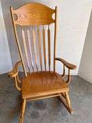 Oak Slatback Rocking Chair