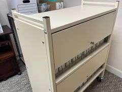 Metal Chart Cart w/ Binders