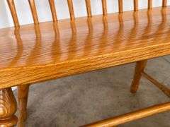 Oak Porch Bench
