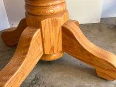2 Oak Pedestal Side Tables
