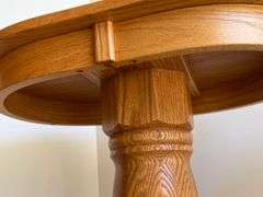 2 Oak Pedestal Side Tables