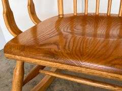 Oak Slatback Rocking Chair