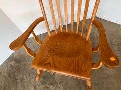 Oak Slatback Rocking Chair