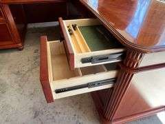 Office Corner Desk with File Cabinet