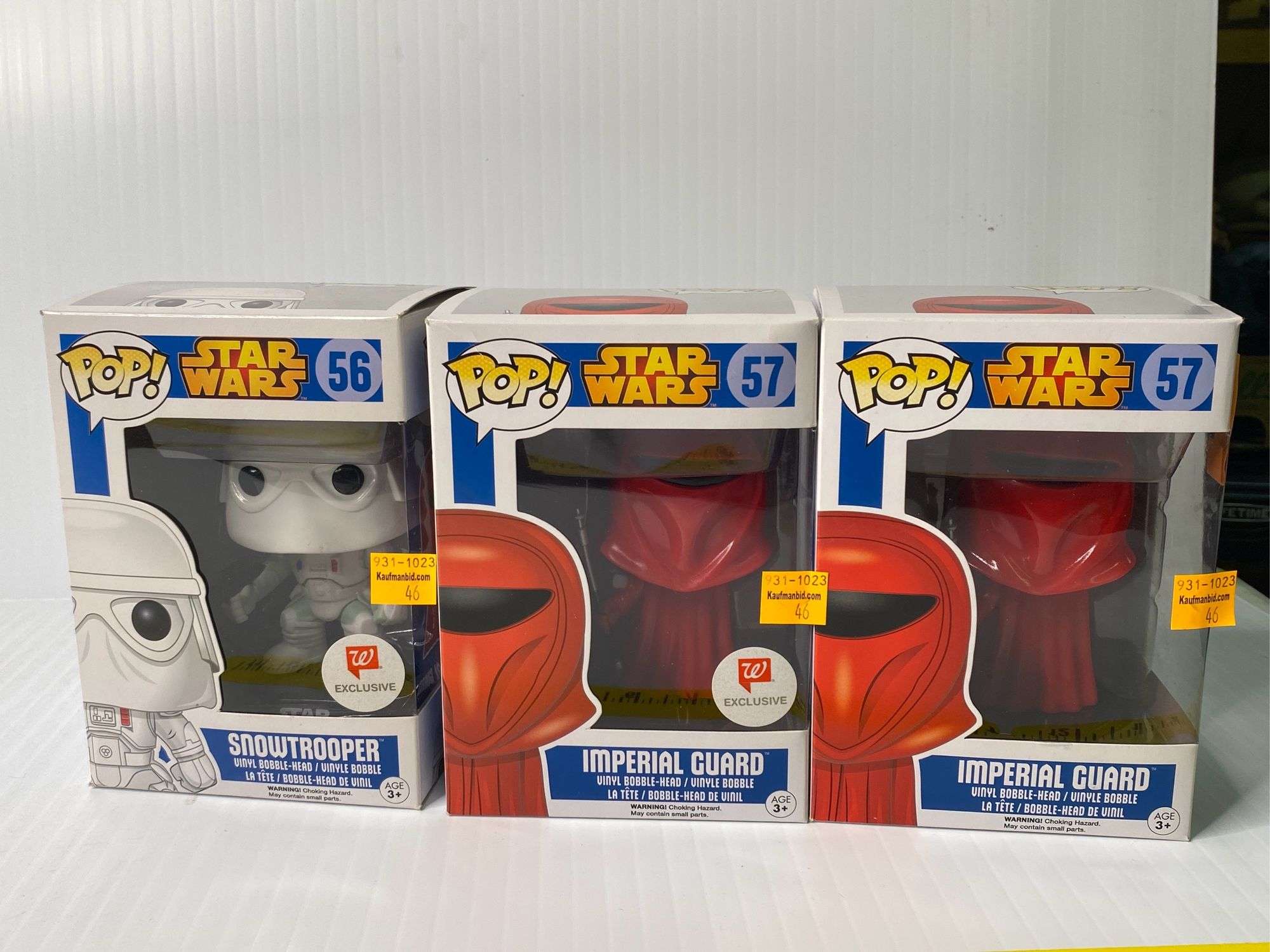 Star Wars Funko Pops Snowtrooper 56, Imperial Guard 57 - Kaufman