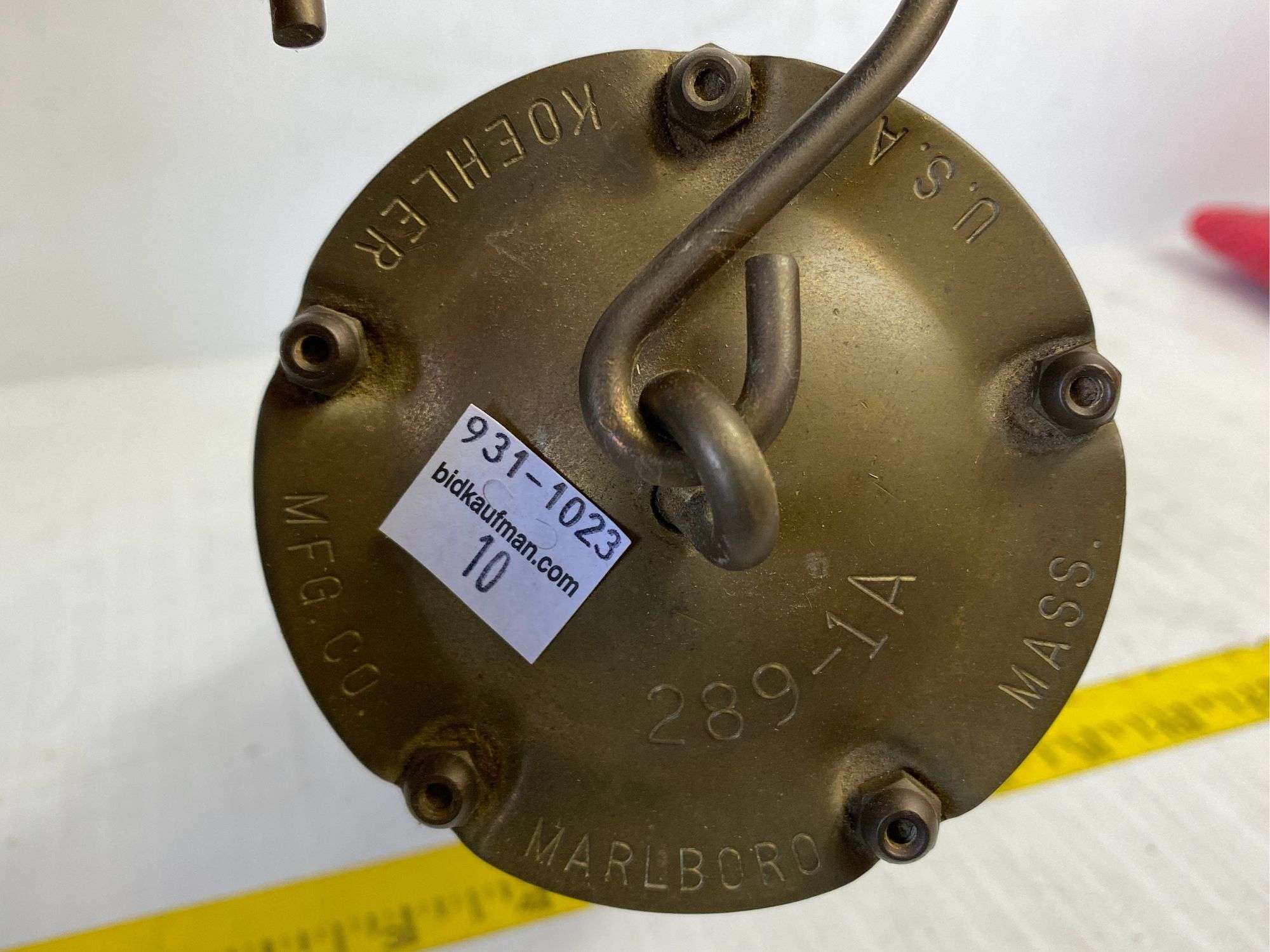 289-1A Koehler Miners Lamp - Kaufman Realty & Auctions