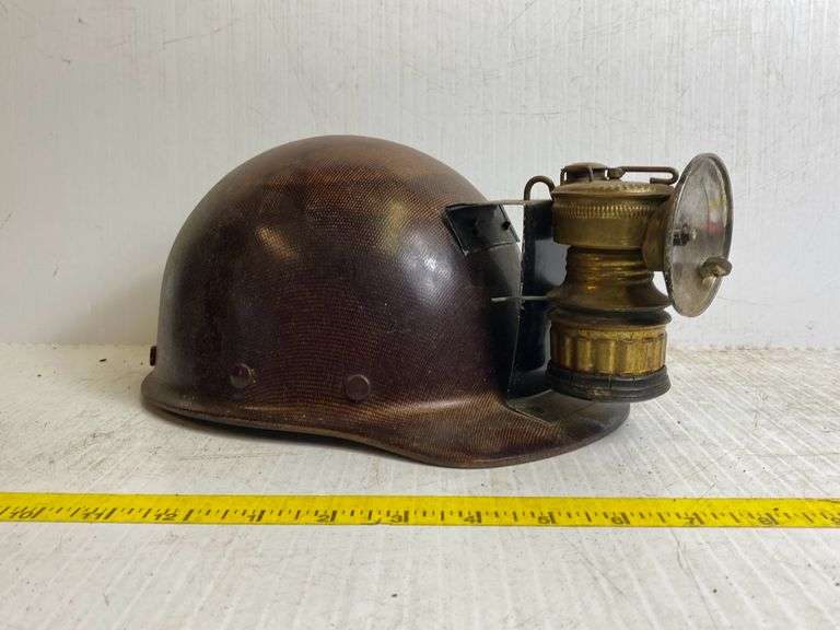 Vintage Coal Miners Helmet with Lamp - Kaufman Realty & Auctions