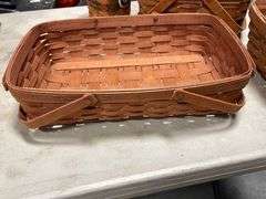 Longaberger 1980s Extra Large Family Picnic Basket wit Lid