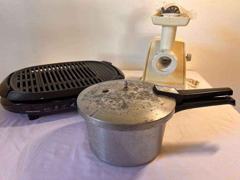 Electric Grill, Pressure Cooker, Meat Grinder