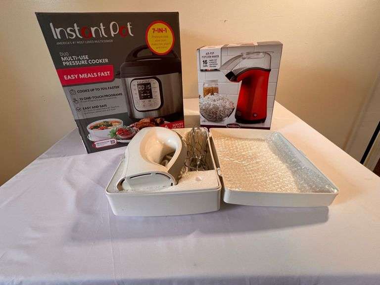 Instant Pot, Popcorn Maker, GE Hand Mixer