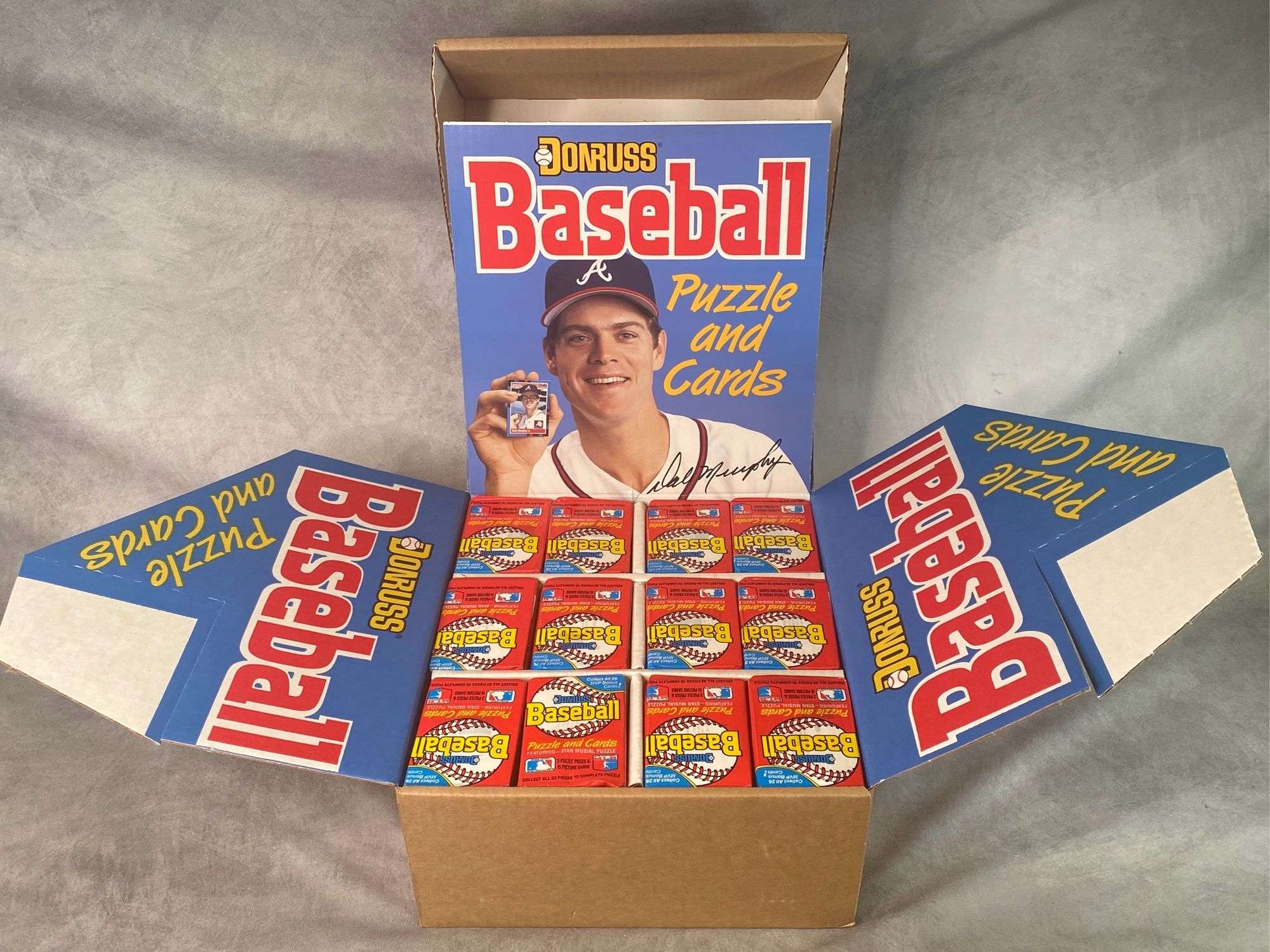 Box of 216 Donruss Baseball Puzzle & Card Packs - Kaufman Realty