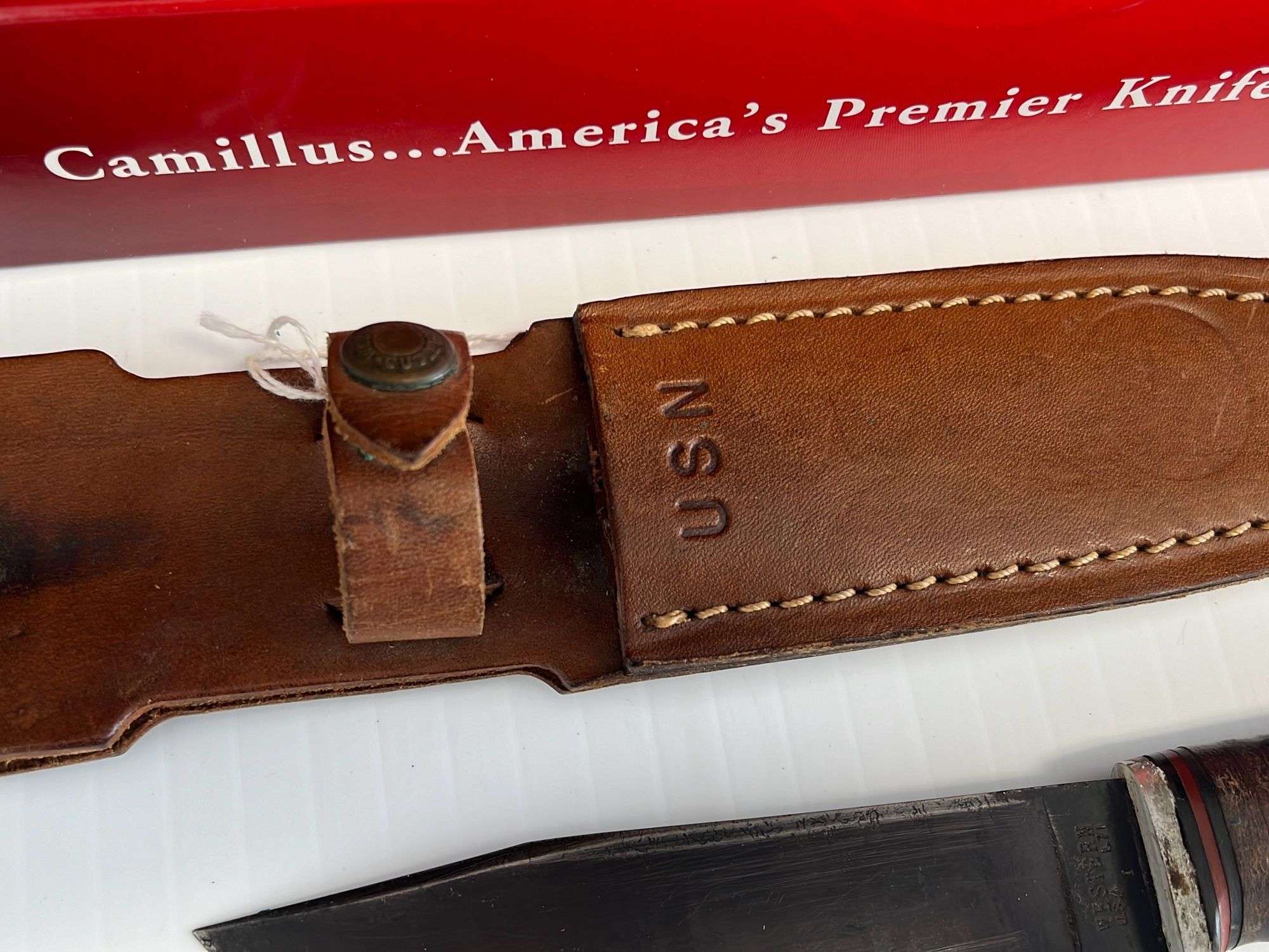 Western Cutlery L71 Seabee Combat Knife w/ Sheath in Camillus Box 