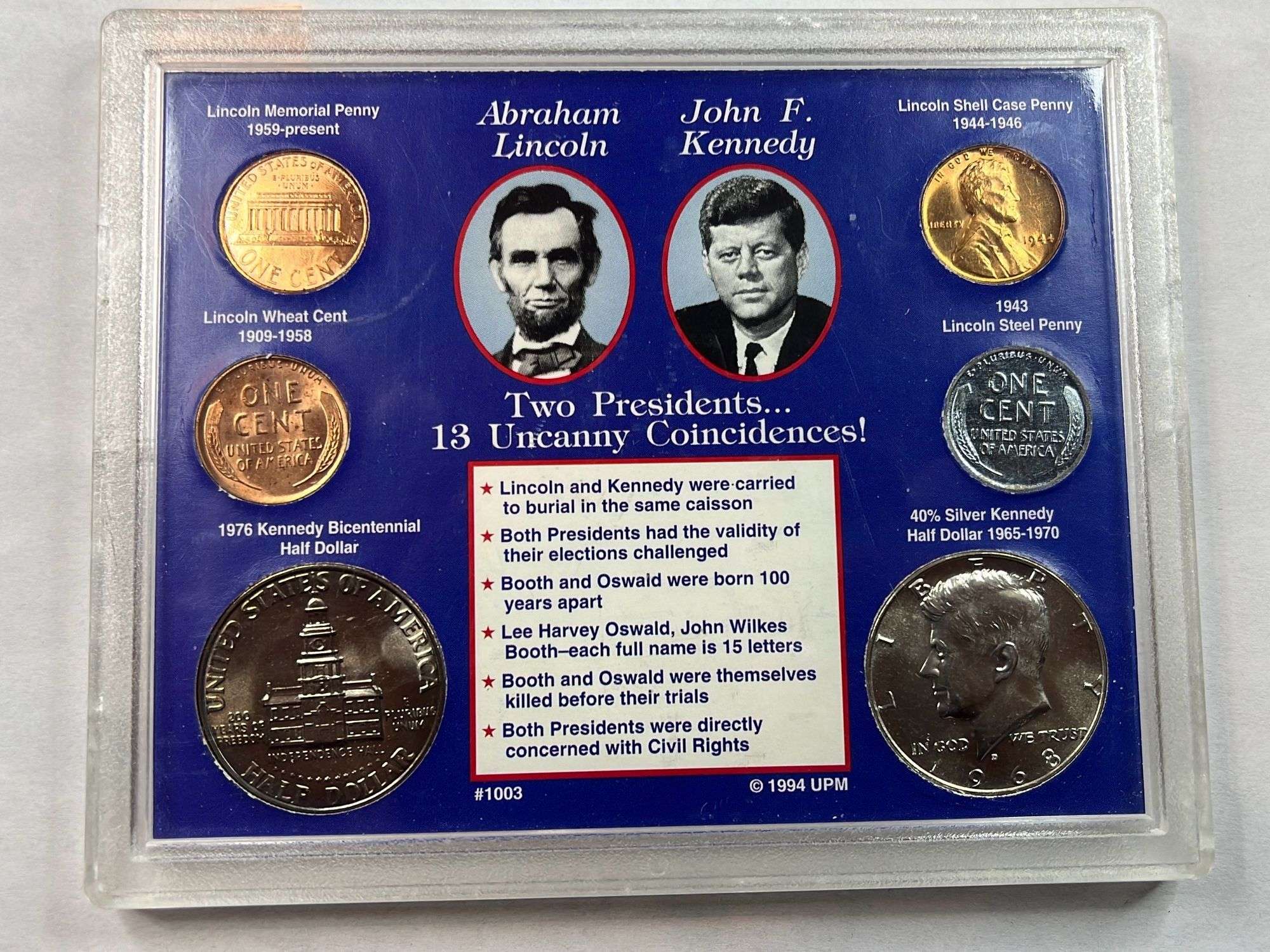 Lincoln/Kennedy Strange but True Coin Set - Kaufman Realty & Auctions
