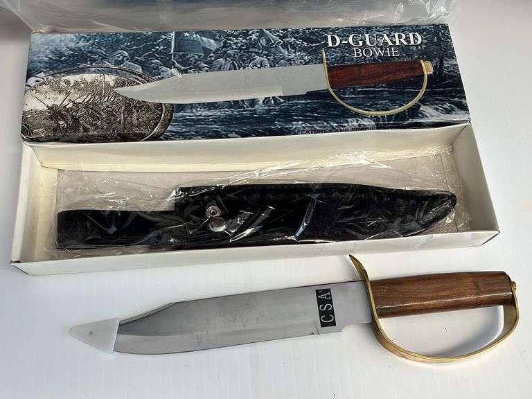 CSA D-Guard Bowie Knife w/ Sheath & Box - Kaufman Realty & Auctions